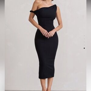 Club London Black Midi Dress